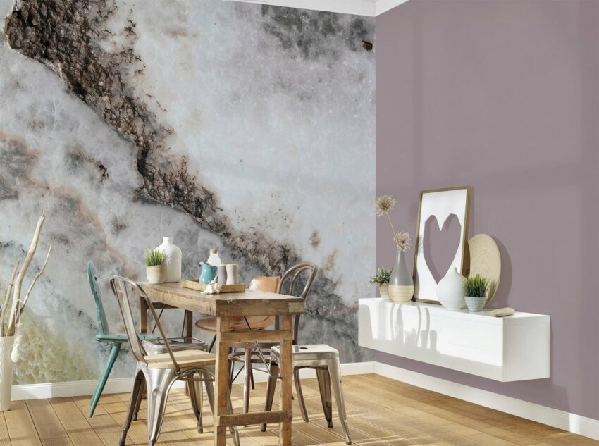 living walls Fototapete »Designwalls Rose Quartz«, glatt, (5 St)-Tapeten-Ideen für dein Zuhause von Home Trends