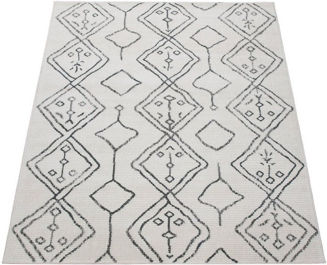 Teppich »Battal 828«, Paco Home, rechteckig, Höhe 8 mm, Kurzflor, Scandi Design, Rauten Muster, ideal im Wohnzimmer & Schlafzimmer-Teppiche-Inspirationen