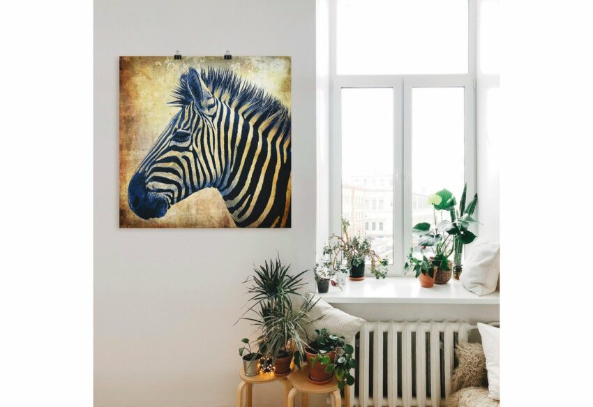 Artland Wandbild »Zebra Porträt PopArt«, Wildtiere (1 Stück), in vielen Größen & Produktarten - Alubild / Outdoorbild für den Außenbereich, Leinwandbild, Poster, Wandaufkleber / Wandtattoo auch für Badezimmer geeignet-Bilder-Ideen für dein Zuhause von Home Trends