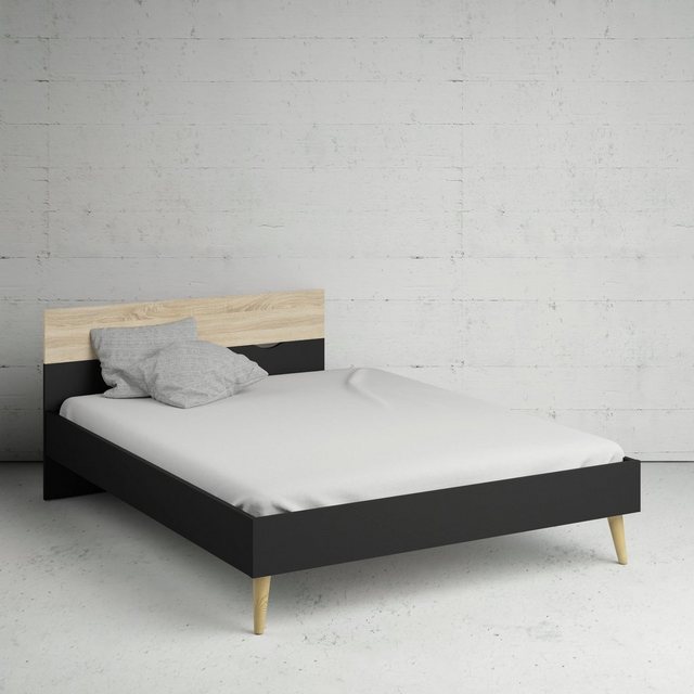 Home affaire Bett »OSLO«, mit massiven Eichenholzbeinen, zweifarbiges Kopfgestell, Breite 160 cm-Betten-Inspirationen