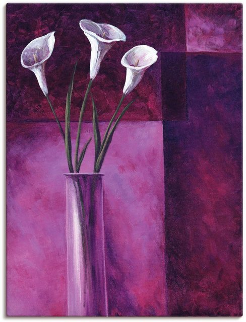 Artland Wandbild »Callas Lila«, Blumen (1 Stück), in vielen Größen & Produktarten - Alubild / Outdoorbild für den Außenbereich, Leinwandbild, Poster, Wandaufkleber / Wandtattoo auch für Badezimmer geeignet-Bilder-Inspirationen