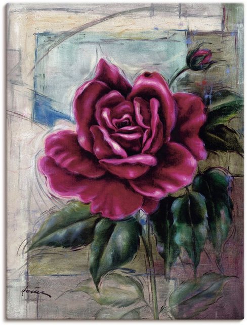 Artland Wandbild »Rose II«, Blumen (1 Stück), in vielen Größen & Produktarten - Alubild / Outdoorbild für den Außenbereich, Leinwandbild, Poster, Wandaufkleber / Wandtattoo auch für Badezimmer geeignet-Bilder-Inspirationen
