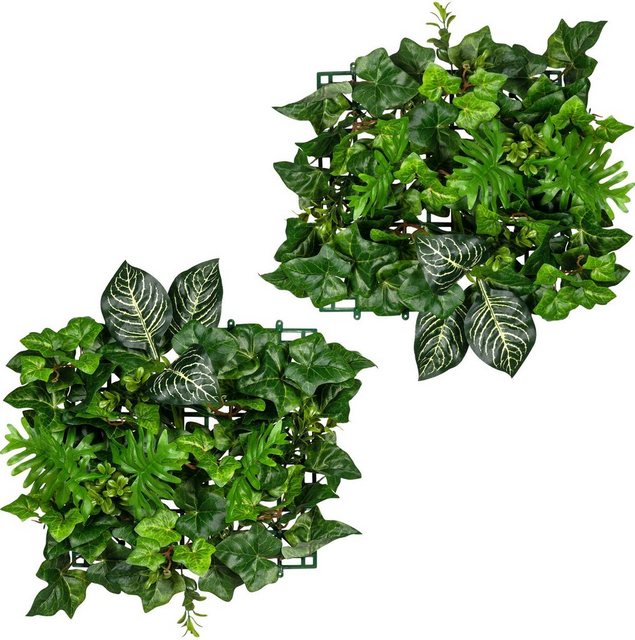 Künstliche Zimmerpflanze »Blättermatte Philo-Efeumix«, Creativ green, Höhe 33 cm, 2er Set-Kunstpflanzen-Inspirationen