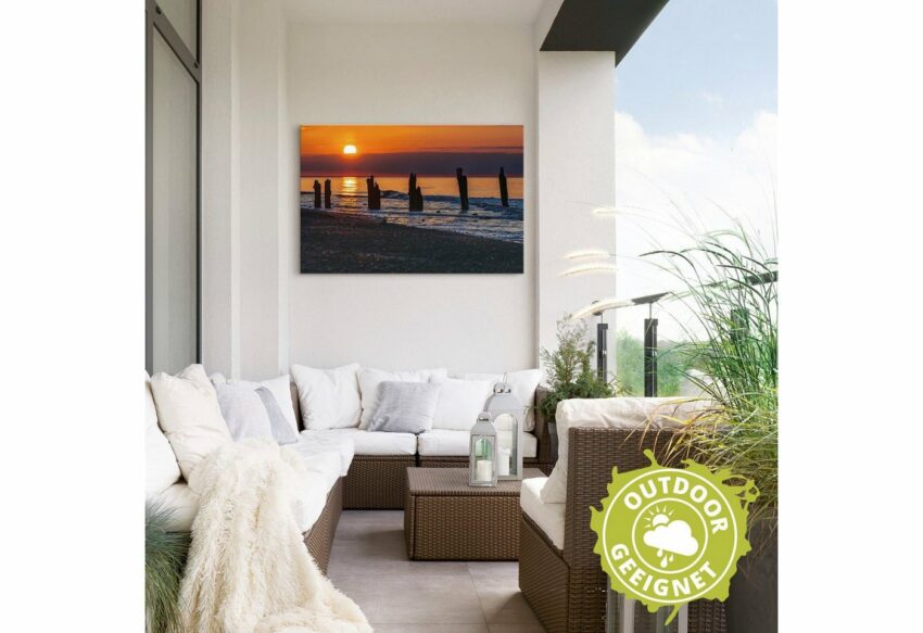 Artland Wandbild »Buhnen an der Ostsee bei Kühlungsborn II«, Bilder vom Sonnenuntergang & -aufgang (1 Stück), in vielen Größen & Produktarten - Alubild / Outdoorbild für den Außenbereich, Leinwandbild, Poster, Wandaufkleber / Wandtattoo auch für Badezimmer geeignet-Bilder-Ideen für dein Zuhause von Home Trends