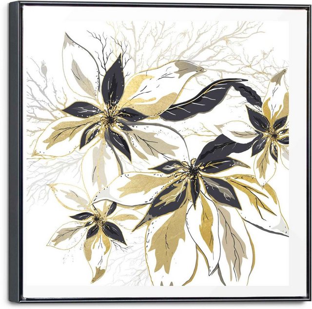 Reinders! Leinwandbild »Leinwandbild Goldene Blüten Blumen - Glamourös - Stilvoll«, Blumen (1 Stück)-Bilder-Inspirationen