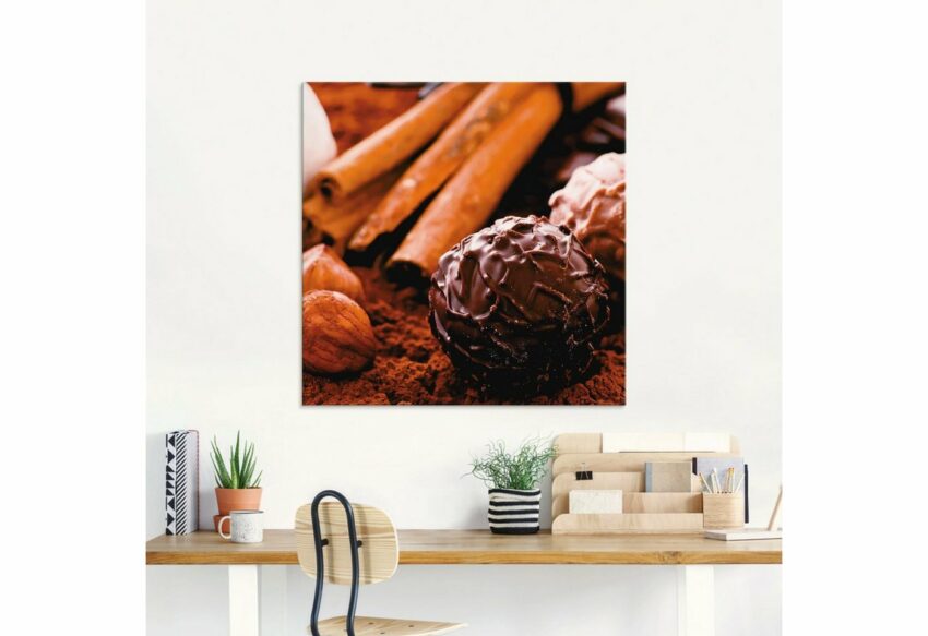 Artland Glasbild »Schokoladen-Trüffel«, Süßspeisen (1 Stück)-Bilder-Ideen für dein Zuhause von Home Trends