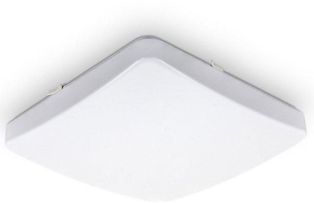 B.K.Licht LED Deckenleuchte, LED Deckenlampe quadratisch inkl. 12W LED Leuchtmittel 1200lm warmweiße Lichtfarbe IP20 Weiß-Lampen-Inspirationen