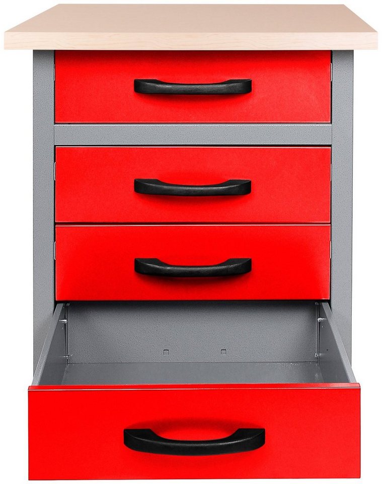 ONDIS24 Werkbank »Bernd«, (Set), höhenverstellbar, 4 Schubladen, ca. 60x60x85 cm-Werkbänke-Ideen für dein Zuhause von Home Trends