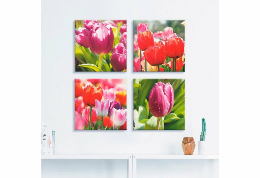 Artland Leinwandbild »Frühling und Tulpen«, Blumen (4 Stück)-Bilder-Ideen für dein Zuhause von Home Trends