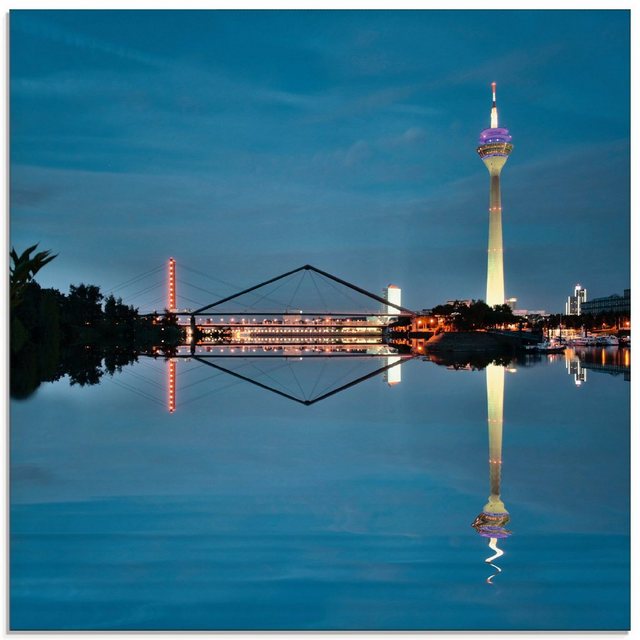 Artland Glasbild »Düsseldorf Stadtansicht NRW 02«, Architektonische Elemente (1 Stück)-Bilder-Inspirationen
