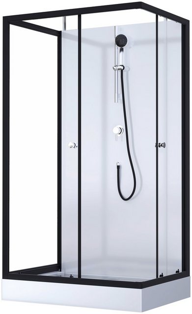Marwell Komplettdusche »Black and White«, BxT: 110x80 cm, Einscheibensicherheitsglas, inkl. Armaturen-Duschkabinen-Inspirationen