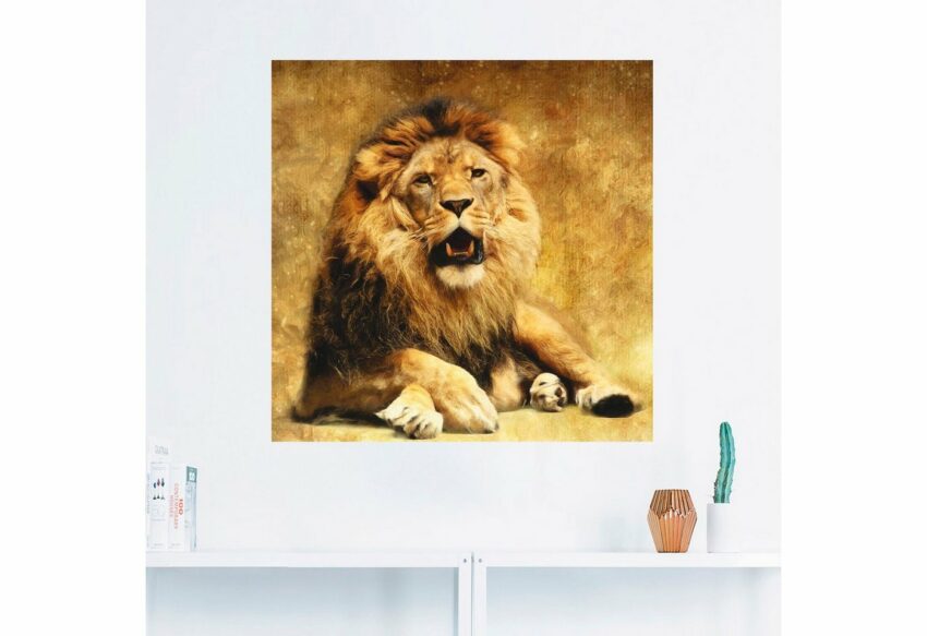 Artland Wandbild »Der König - Löwe«, Wildtiere (1 Stück), in vielen Größen & Produktarten -Leinwandbild, Poster, Wandaufkleber / Wandtattoo auch für Badezimmer geeignet-Bilder-Ideen für dein Zuhause von Home Trends