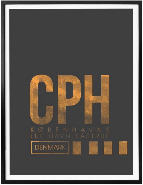 Wall-Art Poster »Wandbild CPH Flughafen Kopenhagen«, Flughafen (1 Stück), Poster, Wandbild, Bild, Wandposter-Bilder-Inspirationen