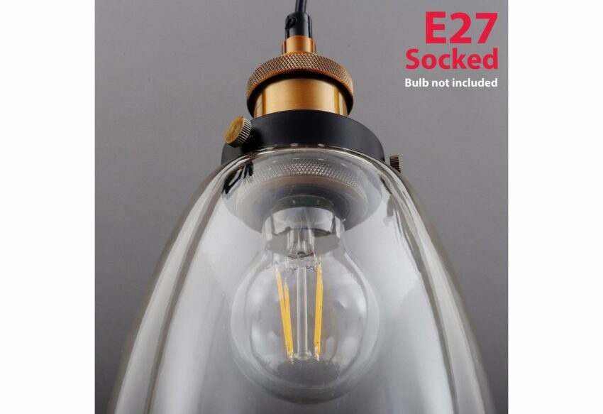 B.K.Licht Pendelleuchte »Sigma«, Deckenlampe Retro Pendel-Lampe Vintage Hängeleuchte Loft Edison E27-Lampen-Ideen für dein Zuhause von Home Trends