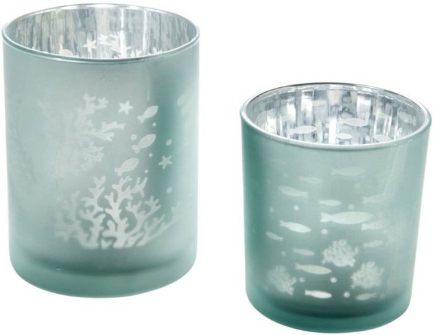 Teelichthalter »Mare« (Set, 2 Stück), aus Glas, Höhe ca. 8 cm + 10 cm-Kerzenhalter-Inspirationen