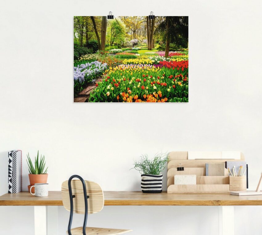 Artland Wandbild »Tulpen Garten Frühling«, Blumenwiese (1 Stück), in vielen Größen & Produktarten - Alubild / Outdoorbild für den Außenbereich, Leinwandbild, Poster, Wandaufkleber / Wandtattoo auch für Badezimmer geeignet-Bilder-Ideen für dein Zuhause von Home Trends