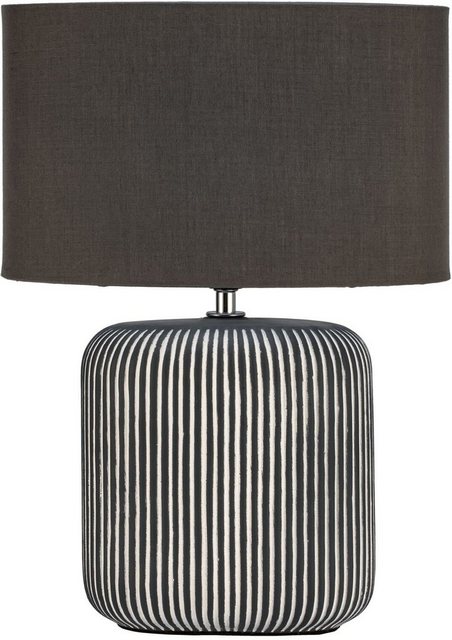 Timbers Tischleuchte »Shelter Island«, Hamptons Style, Tischlampe mit Textilschirm, Keramikfuß-Lampen-Inspirationen