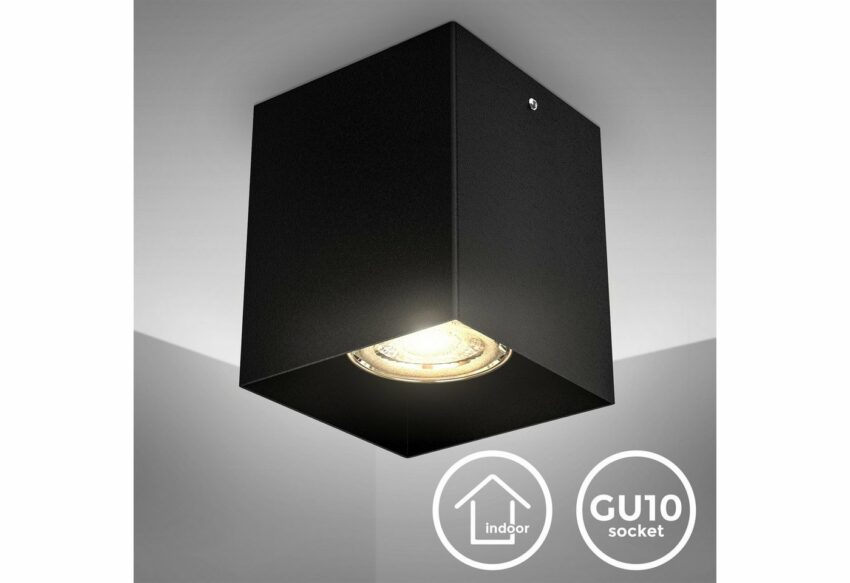 B.K.Licht LED Aufbaustrahler, LED Aufbauleuchte Deckenspot Strahler Deckenlampe metall schwarz exkl. GU10-Lampen-Ideen für dein Zuhause von Home Trends