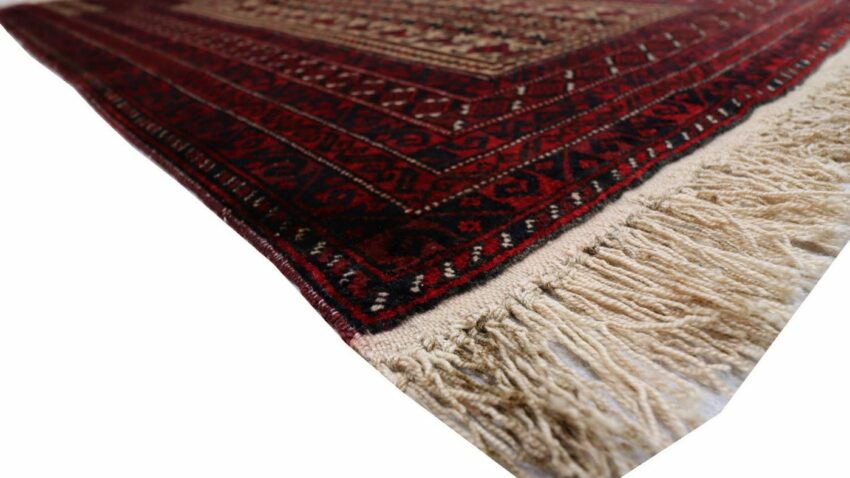 Wollteppich »Belutsch Durchgemustert Rosso scuro 156 x 88 cm«, morgenland, rechteckig, Höhe 0,8 mm, Handgeknüpft-Teppiche-Ideen für dein Zuhause von Home Trends