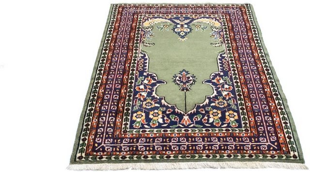 Wollteppich »Isfahan Teppich handgeknüpft grün«, morgenland, rechteckig, Höhe 6 mm, handgeknüpft-Teppiche-Inspirationen
