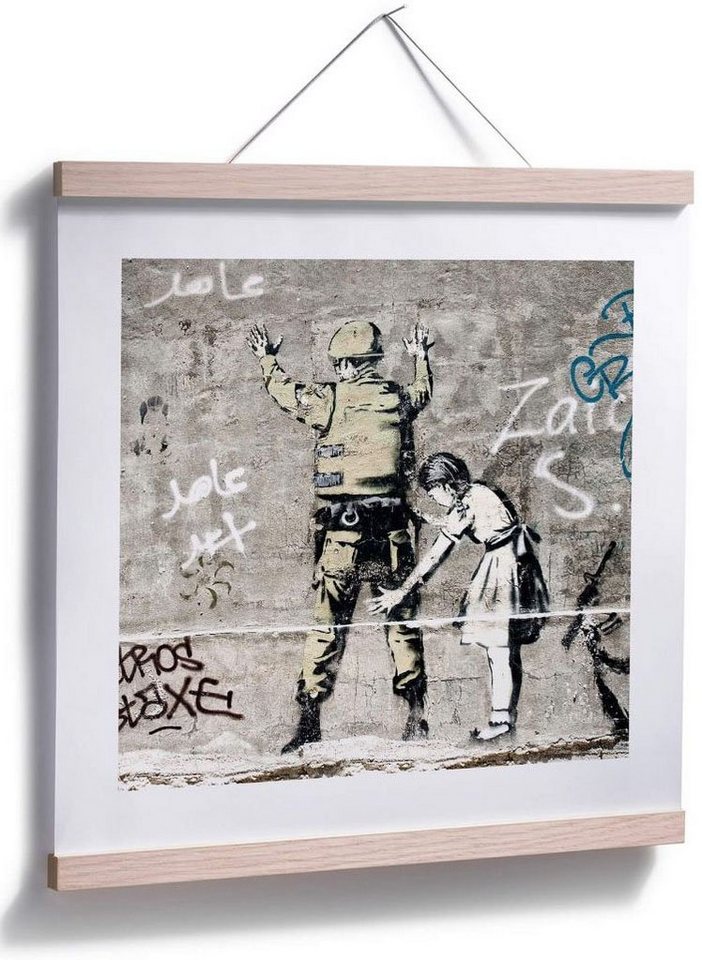 Wall-Art Poster »Graffiti Bilder Mädchen und Soldat«, Menschen (1 Stück), Poster, Wandbild, Bild, Wandposter-Bilder-Ideen für dein Zuhause von Home Trends