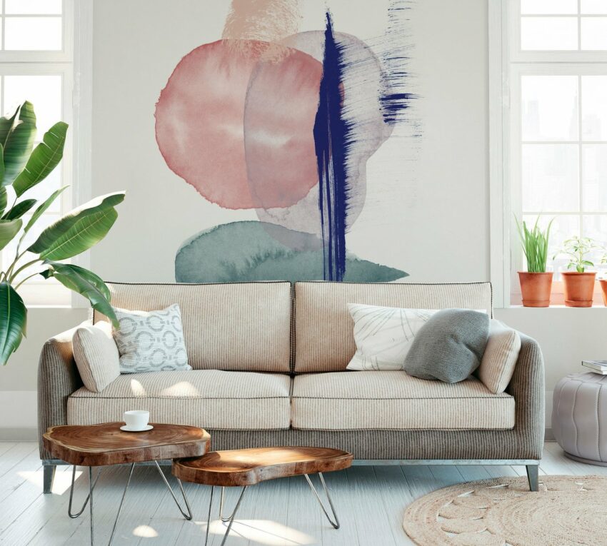 living walls Fototapete »ARTist Connection«, (Set, 4 St), Aquarell Zeichnung, Vlies, glatt-Tapeten-Ideen für dein Zuhause von Home Trends
