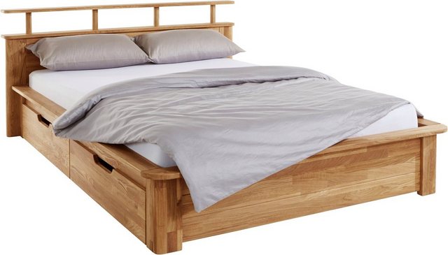 andas Einzelbett »Kelda« (3-St), aus massivem Eichenholz, in diversen Breiten, mit 2 oder 4 Bettkästen-Betten-Inspirationen