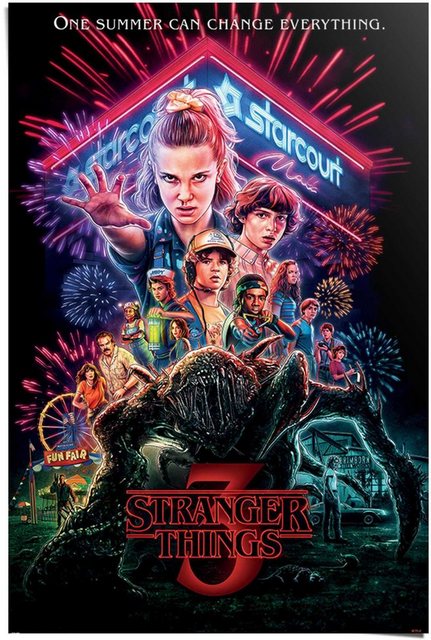 Reinders! Poster »Poster Stranger Things Summer of 85 - Netflix - Mike - Eleven«, Serien (1 Stück)-Bilder-Inspirationen