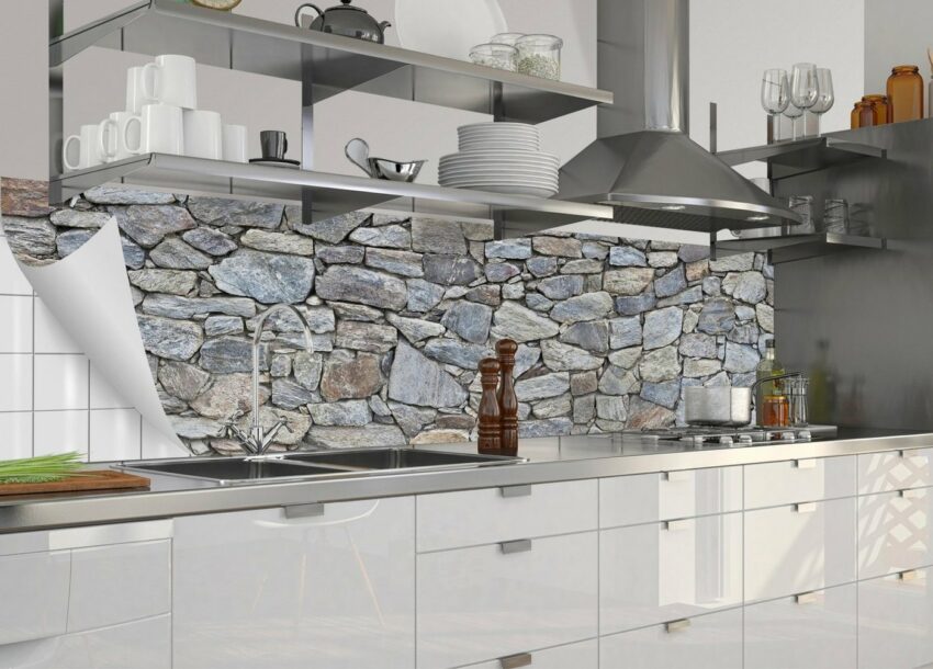 MySpotti Küchenrückwand »fixy Massiom«, selbstklebende und flexible Küchenrückwand-Folie-Küchenrückwände-Ideen für dein Zuhause von Home Trends
