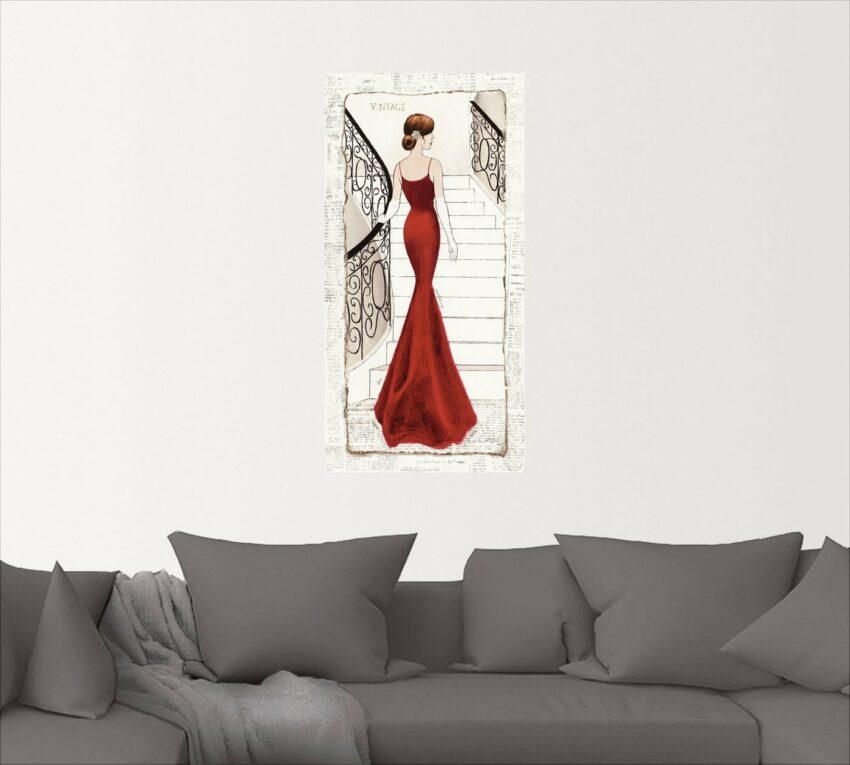 Artland Wandbild »Die schöne in Rot«, Frau (1 Stück), in vielen Größen & Produktarten -Leinwandbild, Poster, Wandaufkleber / Wandtattoo auch für Badezimmer geeignet-Bilder-Ideen für dein Zuhause von Home Trends