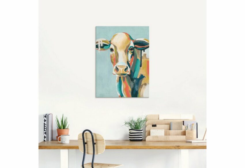 Artland Glasbild »Bunte Kühe I«, Haustiere (1 Stück)-Bilder-Ideen für dein Zuhause von Home Trends