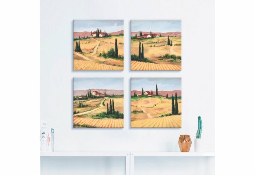 Artland Leinwandbild »Die toskanische Landschaften«, Europa (4 Stück)-Bilder-Ideen für dein Zuhause von Home Trends