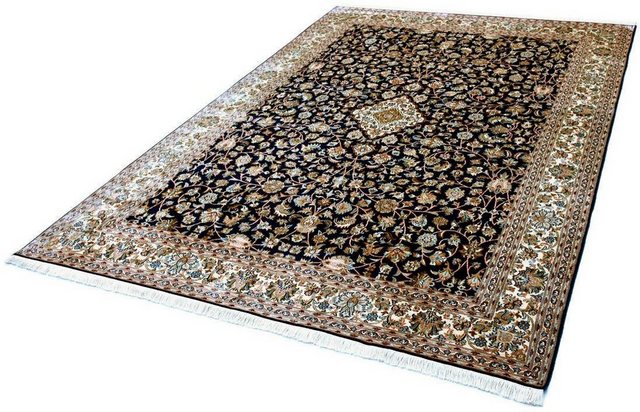 Seidenteppich »Kashan 999x10«, Kayoom, rechteckig, Höhe 10 mm, Einzelstück mit Zertifikat, Wohnzimmer-Teppiche-Inspirationen