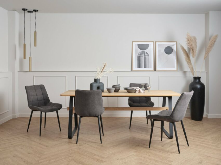 andas Esstisch »Rörvik«, mit einem edlen robusten schwarzen Metallgestell und einer schönen Holzoptik Tischplatte in naturfarben, Breite 200 cm-Tische-Ideen für dein Zuhause von Home Trends