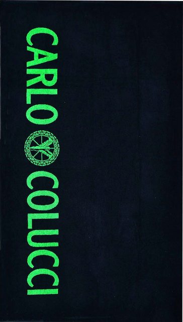 CARLO COLUCCI Strandtuch »Carlo Colucci Strandlaken Tomaso« (1-St), mit auffälligem Carlo Colucci Logo und Schriftzug in neongrün-Handtücher-Inspirationen