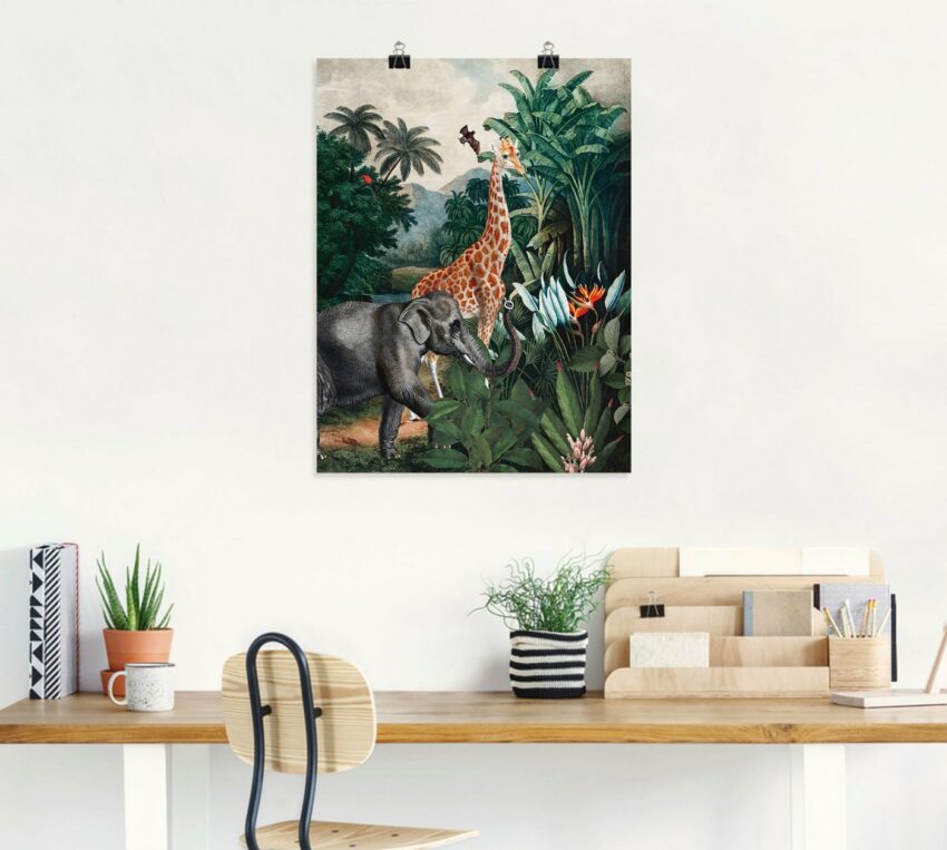 Artland Wandbild »Afrikanischer Dschungel«, Wildtiere (1 Stück), in vielen Größen & Produktarten - Alubild / Outdoorbild für den Außenbereich, Leinwandbild, Poster, Wandaufkleber / Wandtattoo auch für Badezimmer geeignet-Bilder-Ideen für dein Zuhause von Home Trends