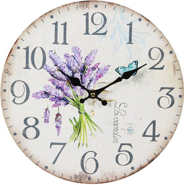 Ambiente Haus Wanduhr »Lavendel Wanduhr 28cm«-Uhren-Inspirationen