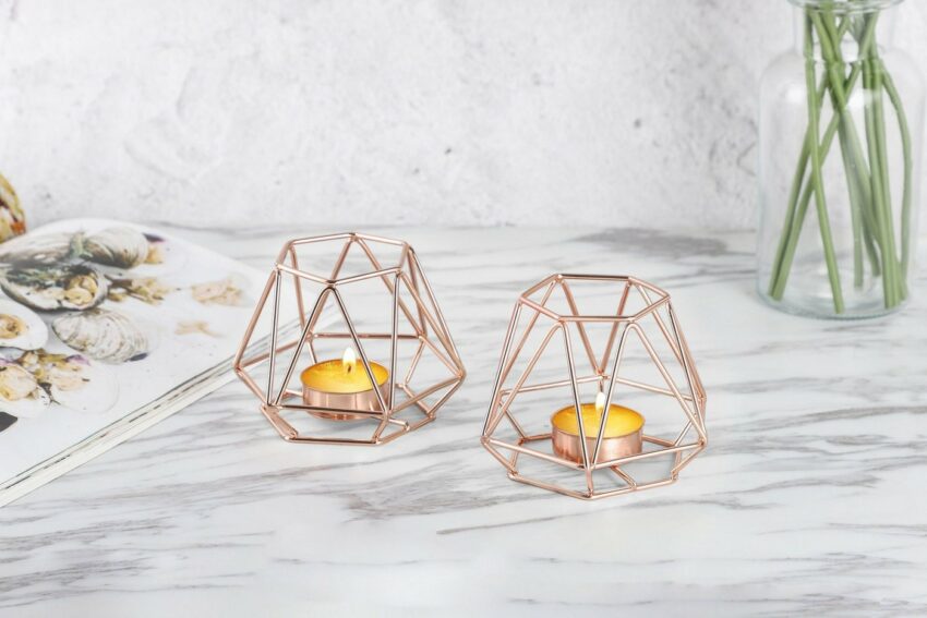 ECHTWERK Teelichthalter »Vintage Small« (Set, 2 Stück), moderner Kerzenhalter aus Eisen, Höhe ca. 8,3 cm-Kerzenhalter-Ideen für dein Zuhause von Home Trends