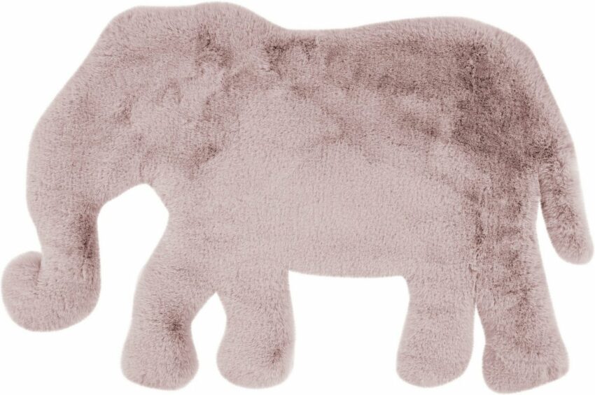 Kinderteppich »Lovely Kids 125-Elephant«, me gusta, tierförmig, Höhe 36 mm, weiche softe Haptik, Kunstfell, Wohnzimmer-Teppiche-Ideen für dein Zuhause von Home Trends