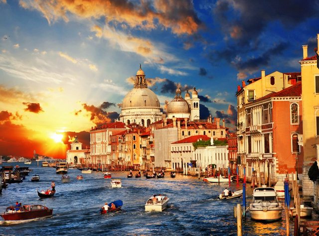 Papermoon Fototapete »Venice Sunset«, glatt-Tapeten-Inspirationen