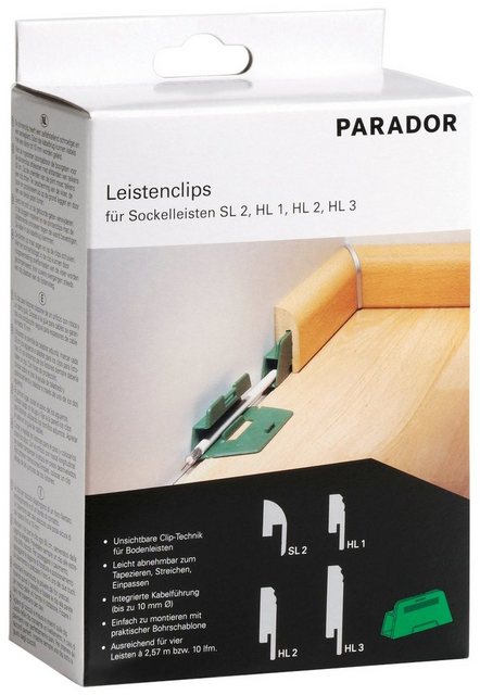 PARADOR Leisten-Befestigungsclips, (Set), für verdeckte Kabelführung-Befestigungsclips-Inspirationen