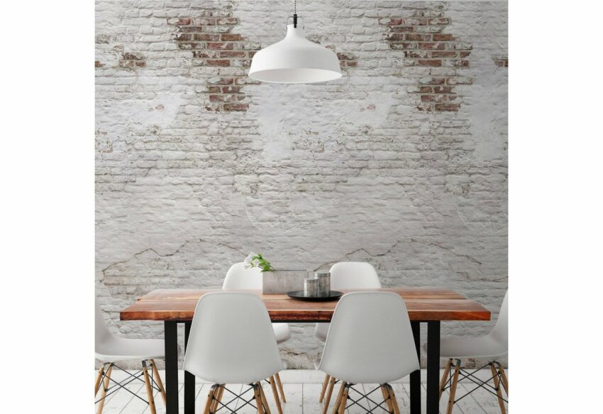 Bodenmeister Fototapete »3d Effekt Steinwand Vintage weiß«-Tapeten-Ideen für dein Zuhause von Home Trends