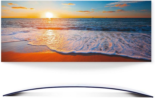 Artland Wandbild »Sonnenuntergang und das Meer«, Strand (1 Stück), 3D Optik gebogen-Bilder-Inspirationen