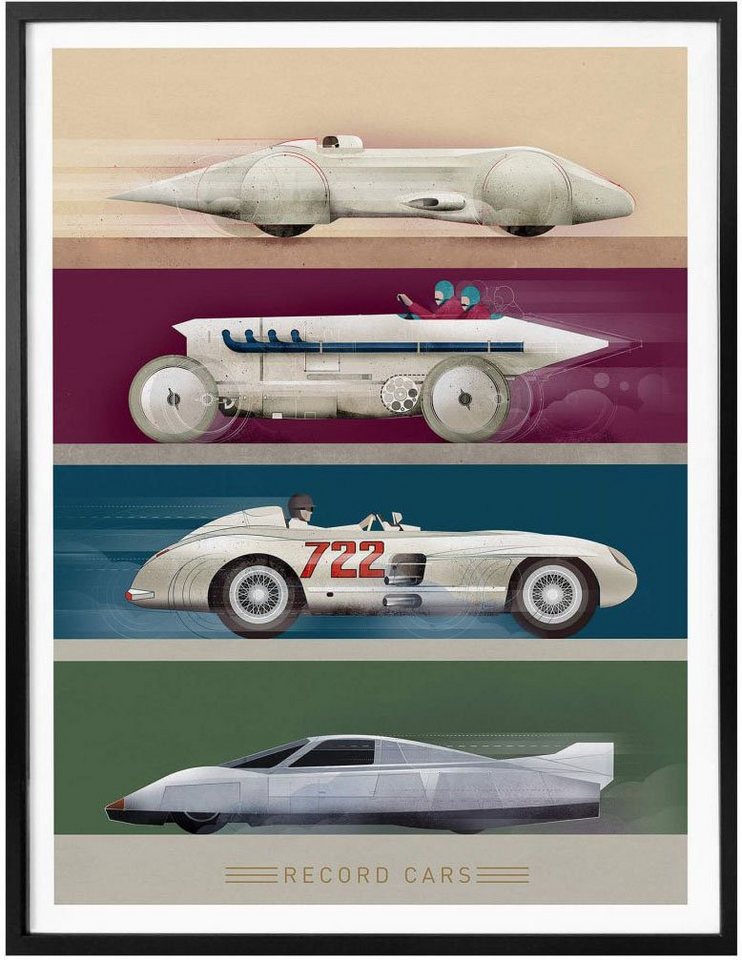 Wall-Art Poster »Vintage Auto Retro Rennwagen«, Autos (1 Stück), Poster, Wandbild, Bild, Wandposter-Bilder-Ideen für dein Zuhause von Home Trends