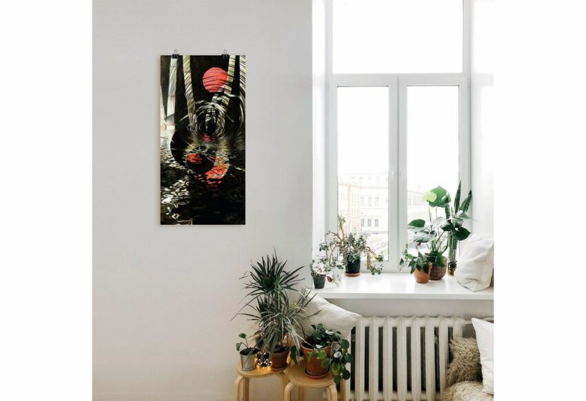 Artland Wandbild »Roter Mond im Bambus«, Landschaften (1 Stück), in vielen Größen & Produktarten - Alubild / Outdoorbild für den Außenbereich, Leinwandbild, Poster, Wandaufkleber / Wandtattoo auch für Badezimmer geeignet-Bilder-Ideen für dein Zuhause von Home Trends