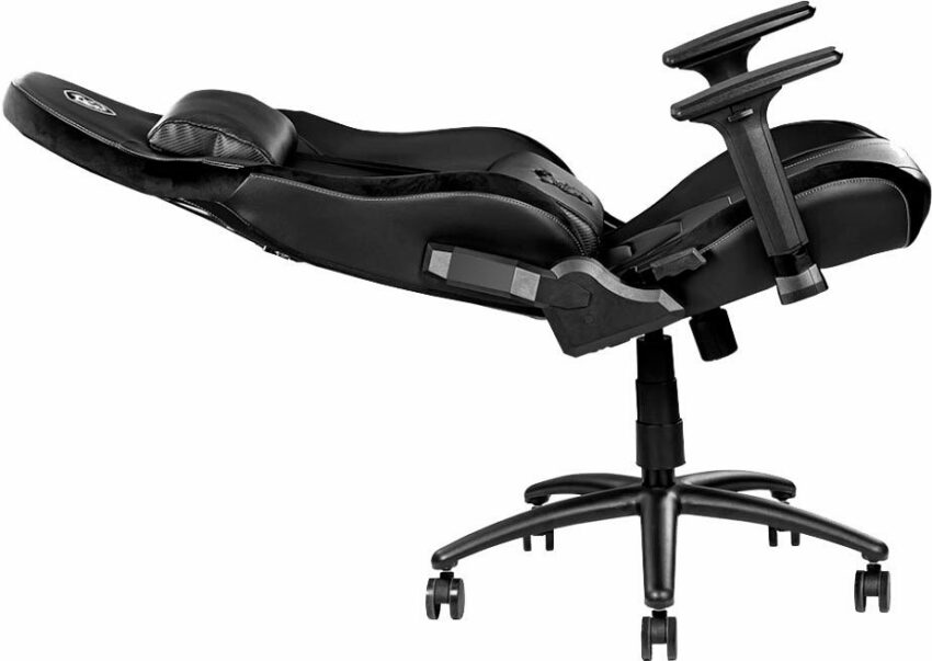 MSI Gaming-Stuhl »MSI MAG CH130 X Gaming Stuhl (Belastung max. 150 Kg, 4D Armlehnen, PVC Leder, schwarz, Nackenkissen, Lendenstütze)«-Stühle-Ideen für dein Zuhause von Home Trends