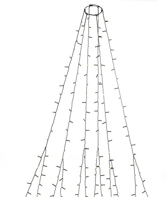 KONSTSMIDE LED-Lichtervorhang, 270-flammig, LED Baummantel 6 Stränge à 45 gefrostete warm weiße Dioden, Strangverdoppelung von 6 auf 12 Stränge nach 90cm-Lampen-Inspirationen