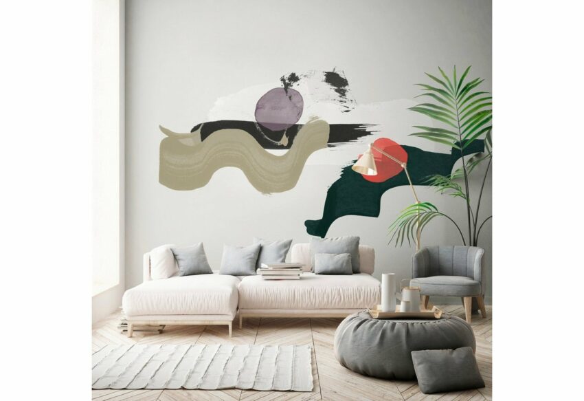 living walls Fototapete »ARTist Wonder«, (Set, 4 St), Aquarell Zeichnung, Vlies, glatt-Tapeten-Ideen für dein Zuhause von Home Trends