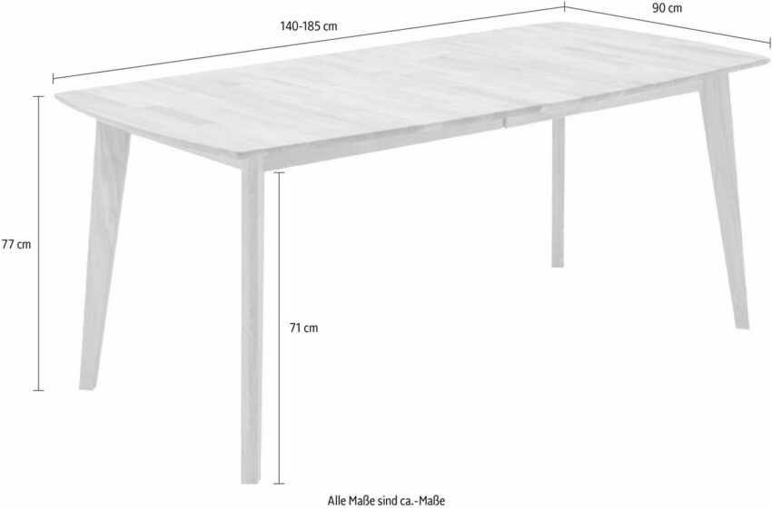 MCA living Esstisch »Jannis«, Esszimmertisch in Bootsform breit Massivholz, FSC zertifiziertes Holz-Tische-Ideen für dein Zuhause von Home Trends