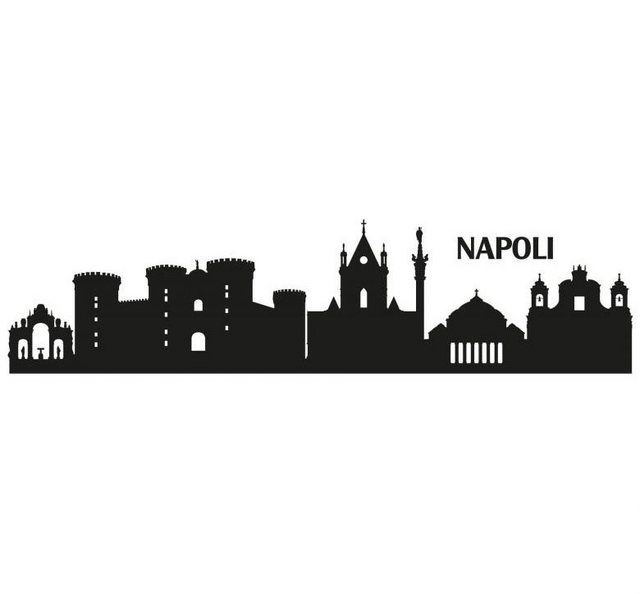 Wall-Art Wandtattoo »XXL Stadt Skyline Napoli 120cm« (1 Stück)-Wandtattoos-Inspirationen